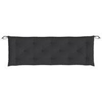 VidaXL Tuinbankkussens 2 st 150x50x7 cm oxford stof zwart - thumbnail