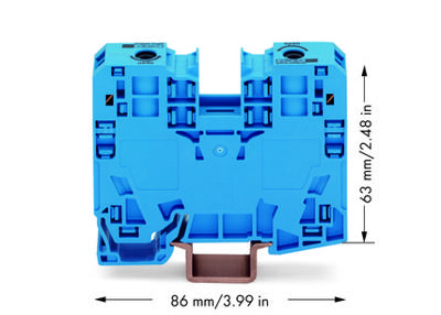 WAGO 285-134 Doorgangsklem 16 mm Spanveer Toewijzing: N Blauw 1 stuk(s)