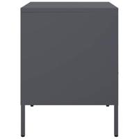 Nachtkastjes 2 st 36x39x50,5 cm staal antracietkleurig - thumbnail