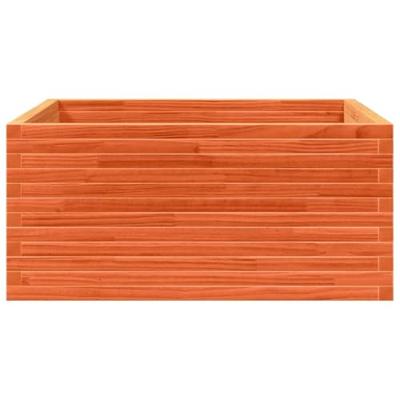 Plantenbak 100x100x46 cm massief grenenhout wasbruin