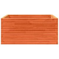 Plantenbak 100x100x46 cm massief grenenhout wasbruin - thumbnail