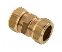 Bonfix knelkoppeling - Rechte koppeling - 10x10mm - Messing - thumbnail