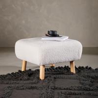 Nohr Poef 'Sapna' Teddy, kleur Wit - thumbnail