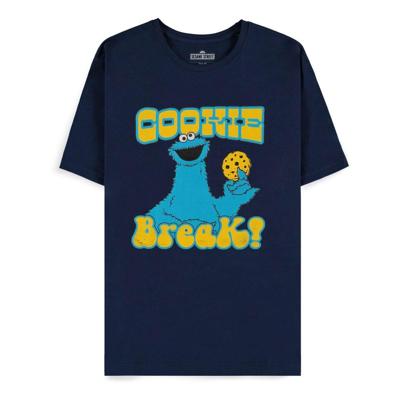 Sesame Street T-Shirt Cookie Monster Navy Cookie Break Size M