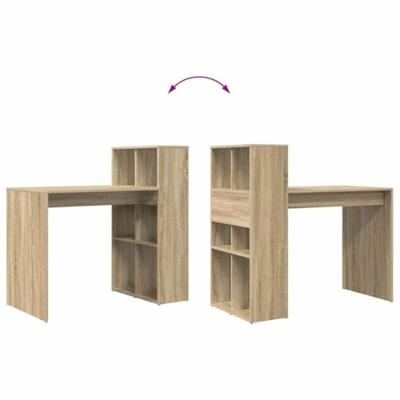 Bureau met plank Sonoma eiken 108 x 55 x 103.5 cm Bewerkt hout