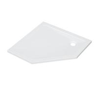ZEZA Selva Douchebak - 90x90x4cm - vijfhoek - acryl - glans wit P39A - thumbnail