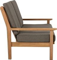Loungebank teak incl. kussens 124cm - thumbnail