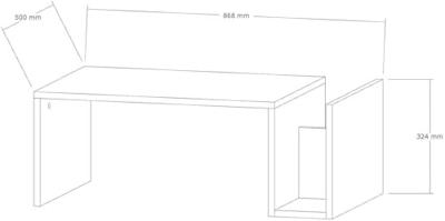 Salontafel - MEMO - Rechthoekig - Travertin marmer effect - 86,8 x 32,4 x 50 cm