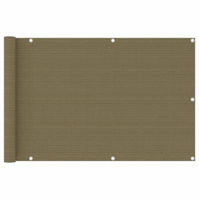 VidaXL Balkonscherm 90x400 cm hdpe taupe
