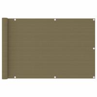 VidaXL Balkonscherm 90x400 cm hdpe taupe - thumbnail