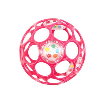 BRIGHT STARS Oball Easy-Grip Rattle BPA-vrij babyspeelgoed in roze, voor pasgeborenen +