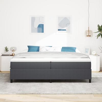 Boxspring bed Donkergrijs en Wit 203 x 200 x 60 cm