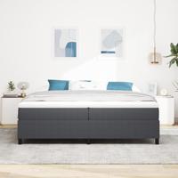 Boxspring bed Donkergrijs en Wit 203 x 200 x 60 cm - thumbnail