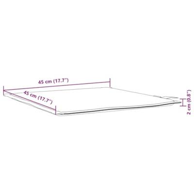 VidaXL Tuinzitkussens 2 st vierkant 45x45x2 cm antracietkleurig