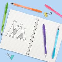 Paper Mate balpen Flexgrip Ultra RT Brights, medium, blauwe inkt, blister van 5 stuks, assorti - thumbnail