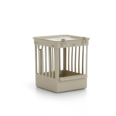 Beeztees nestkast van kunststof met haken voor vogel beige 11 x 11 x 14 cm