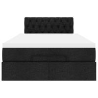 Bed met matras 120x200 cm stof zwart - thumbnail