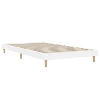 Bedframe bewerkt hout wit 90x200 cm - thumbnail