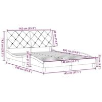 Bedframe zonder matras stof crèmekleurig 140x190 cm - thumbnail