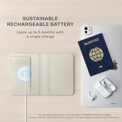 Satechi FindAll vegan-leather passport cover with Find My - Sand Satechi FindAll vegan-leather passport cover with Find My - Sand