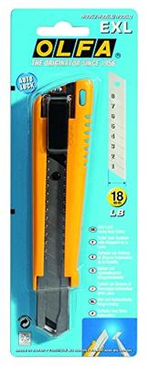 Cutter Olfa Geel 18 mm Roestvrij staal Koolstofstaal