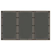 Tuintafel met glazen blad 150x90x75 cm poly rattan bruin - thumbnail