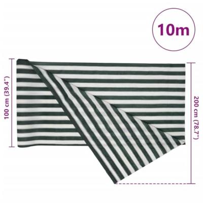 Privacynet 150 g/m 2x10 m HDPE groen en wit