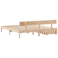 Bedframe zonder matras massief grenenhout 200x200 cm - thumbnail