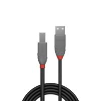 LINDY 36674 USB-kabel USB 2.0 USB-A stekker, USB-B stekker 3.00 m Zwart - thumbnail