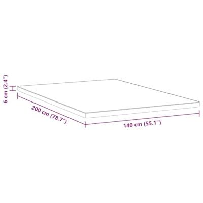 VidaXL Matrastopper wit 140 x 200 cm jacquard stof