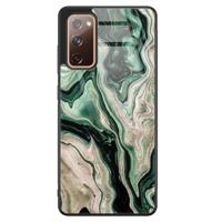 Samsung Galaxy S20 FE glazen hardcase - Green waves - thumbnail