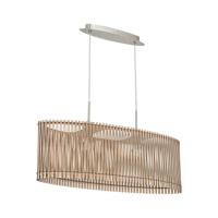 Eglo HanglampSendero Oval nikkel mat met licht houtbruin - 96194 - thumbnail