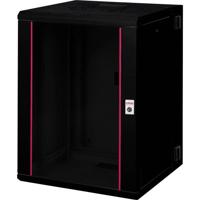 ROLINE 19-inch wandbehuizing Pro 16 U, 600x600 BxD tweedelig draaibaar zwart - thumbnail