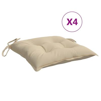 vidaXL Stoelkussens 4 st 40x40x7 cm oxford stof beige vidaXL Stoelkussens 4 st 40x40x7 cm oxford stof beige