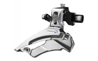 SHIMANO Voorderailleur 3 x 7/8-speed altus fd-m313 down swing/dual pull - met hoge klem - 42-48t (66-69°) - zwart/zilver - thumbnail