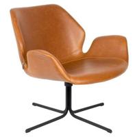 Zuiver Draaibare Fauteuil 'Nikki' Vintage PU leder - thumbnail