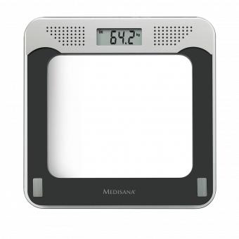 Medisana PS 425 Digitale personenweegschaal Weegbereik (max.)=180 kg Zwart, Grijs, Glas Met spraak