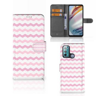 Motorola Moto G60 | Telefoon Hoesje | Waves Roze Motorola Moto G60 | Telefoon Hoesje | Waves Roze