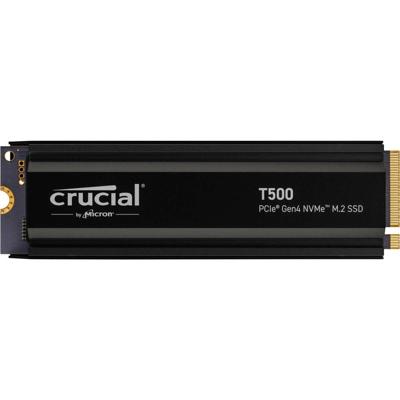 Crucial CT1000T500SSD5 T500 SSD, 1 TB, M.2 2280, PCIe 4.0 NVMe, 7300/ 6800 MB/s, w/ heatsink