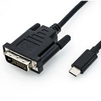 ROLINE USB type C - DVI adapterkabel, M/M, 1 m - thumbnail