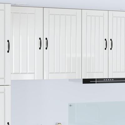 Keukenkast Hoogglans wit 50 x 31 x 80 cm Bewerkt hout