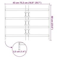 Raam Rooster Zwart 75.5 x 60 cm Gepoedercoat staal - thumbnail