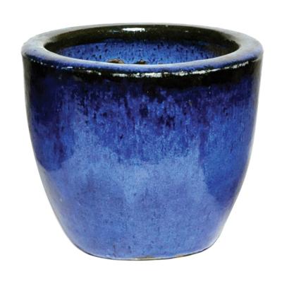 Mcollections Bloempot Egg Geglazuurd - Ø30 × H26 cm - Blauw