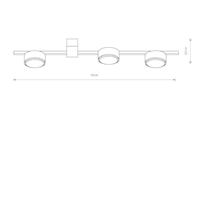 Lyora Strakke plafondlampPills 3-lichts - 8263 - thumbnail
