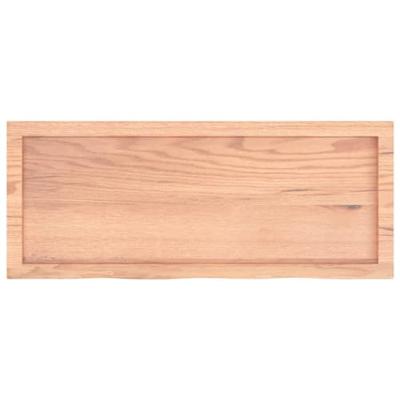 Wandschap 100x40x6 cm behandeld massief eikenhout lichtbruin Wandschap 100x40x6 cm behandeld massief eikenhout lichtbruin