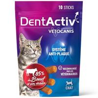 DentActiv - 10 Sticks - VETOCANIS - Mondhygiëne voor katten met rundvlees - thumbnail