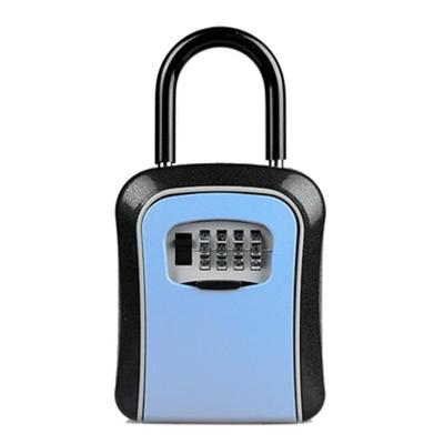 Auto wachtwoord lock opbergdoos veiligheid Box Hook installatie-Gratis veiligheid box (blauw)
