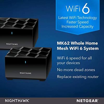 Netgear MK62-100PES netwerkextender Netwerkzender & -ontvanger 10,100,1000 Mbit/s Zwart