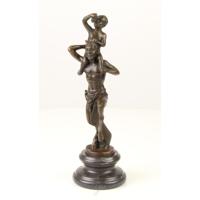 BRONZEN BEELD VAN EEN FAUN MET KLEINE BACCHUS - thumbnail