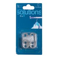 Steun voor stang in kast Stor Planet 2,5 x 1,5 cm Zilverkleurig (2 Stuks) - thumbnail